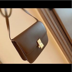 Brown square crossbody bag
